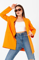 Düğmeli Oversize Orange Kruvaze Blazer Ceket